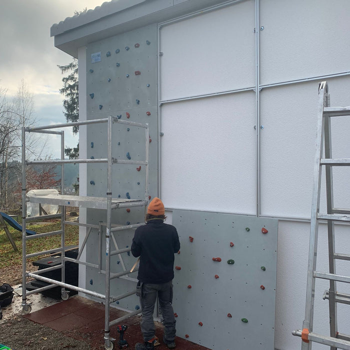 Aussen-Kletterwand an Einfamilienhaus - 33 m2