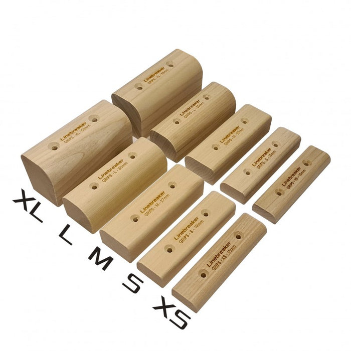 Climbing holds ALPIDEX wooden hemispheres Campus Sloper in different sizes