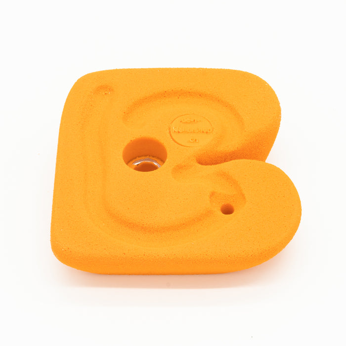 Climbing hold monkey with finger hole