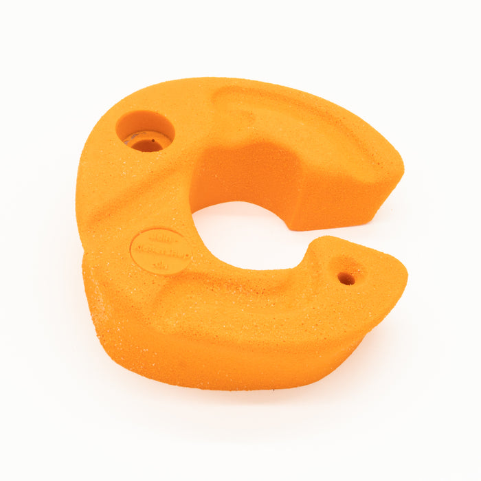 Climbing hold monkey with finger hole