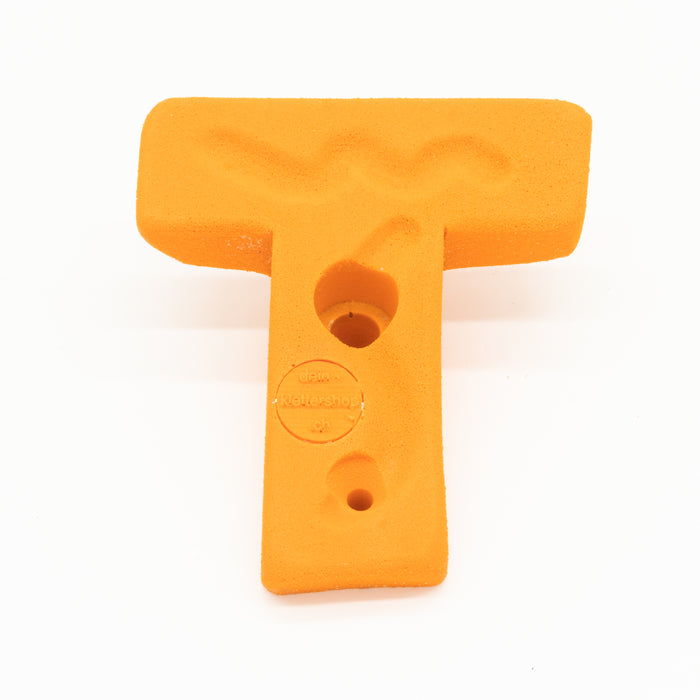 Climbing hold monkey with finger hole
