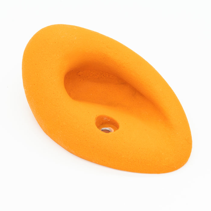 Climbing hold shell grip and round bar