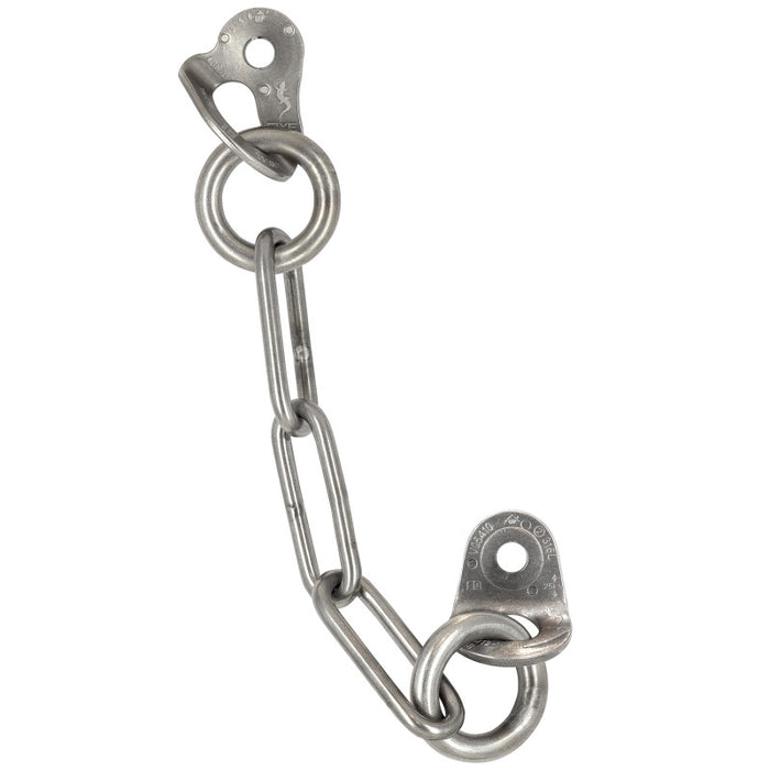 Fixed deflection chain for climbing wall Galvanized or stainless steel, M10 or M12