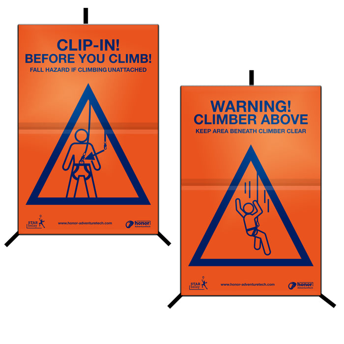 HONOR Warnschild Belay Gate