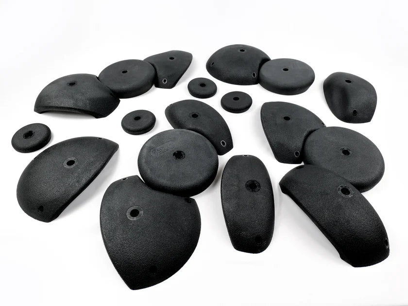 Greenholds Klettergriff BOULDER-SETS EASY, 100% recycelbar. Hergestellt aus Nylonabfällen