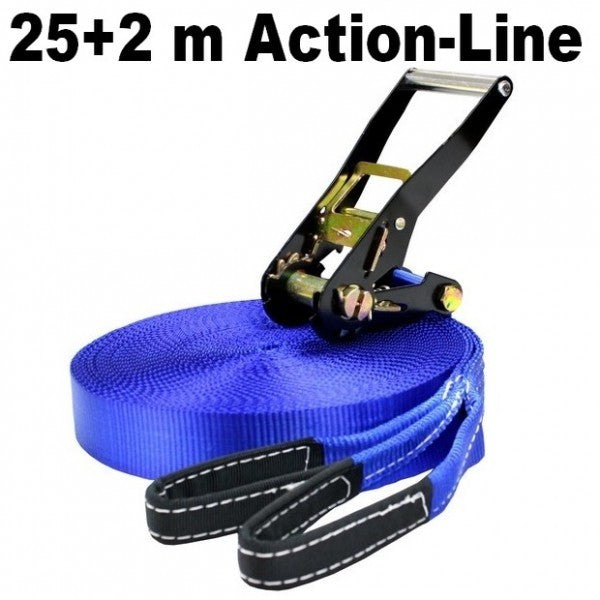 Slackline 25 + 2m Model: Action 3 tons load capacity 